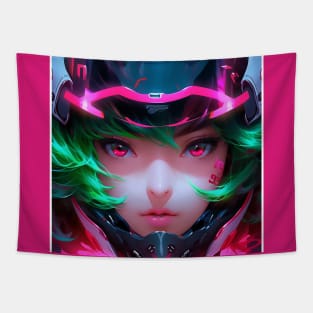 Anime Race Girl | High Quality Anime Artwork | Chibi Manga Anime Art Tapestry