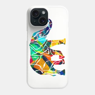 Abstract Colored Elephant T-shirt Phone Case