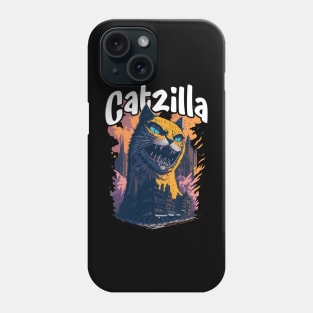 Catzilla Unleashed Funny Cartoon-Style Feline Phone Case