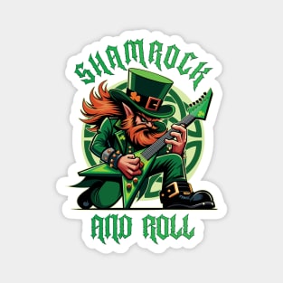 Shamrock and Roll - Funny St Patricks Day Magnet