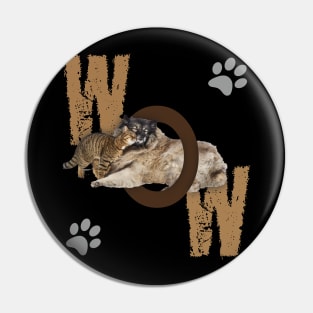 Cat Dog Wow Pin