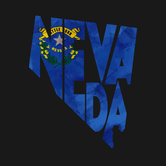 Nevada Typo Map by inspirowl