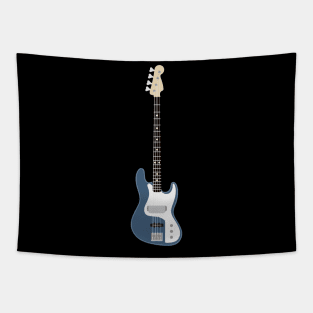 Blue Bass Guitar Tapestry