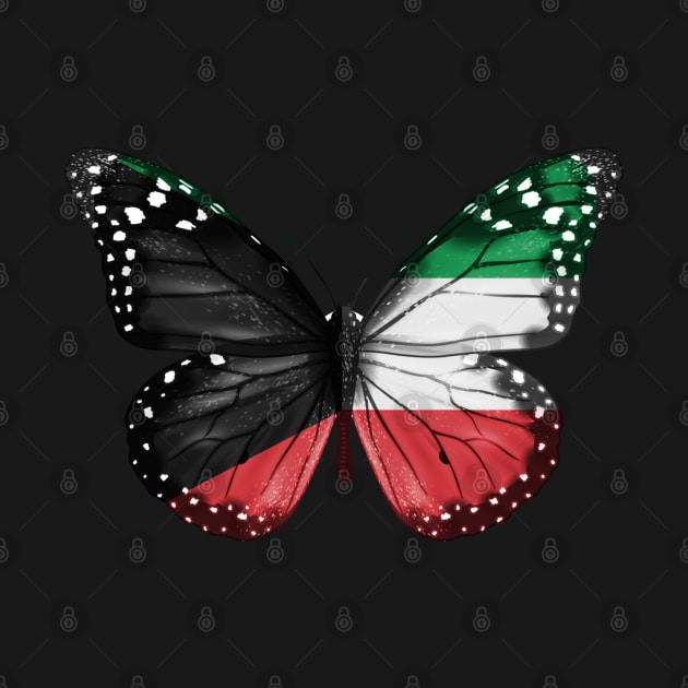 Kuwaiti Flag  Butterfly - Gift for Kuwaiti From Kuwait by Country Flags