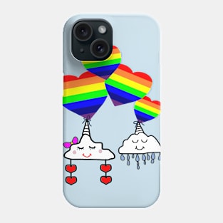 Cloud unicorn rainbow love pride! Phone Case