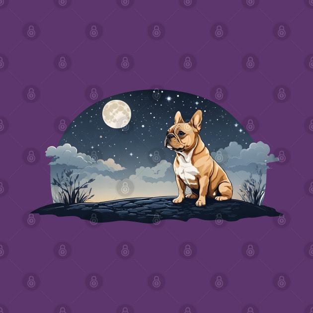 Moon Gazing French Bulldog by CandyApparel