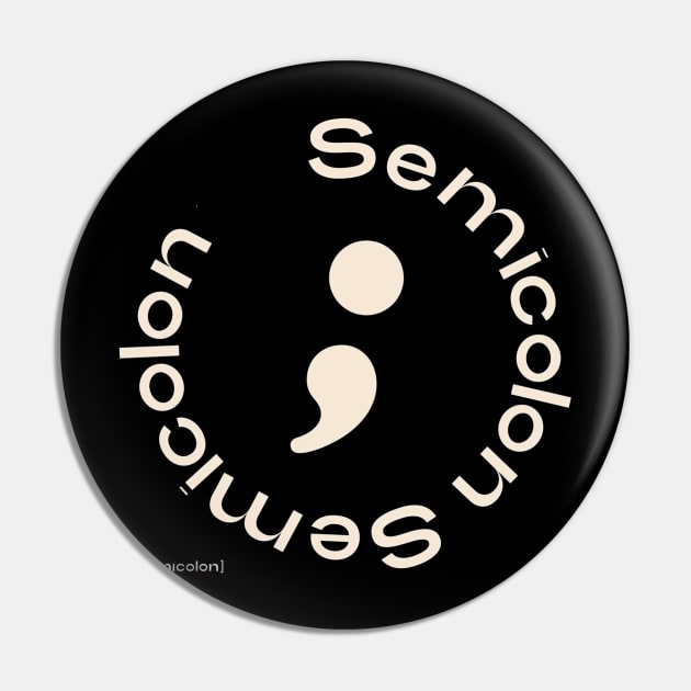 Seventeen Semicolon Pin by hallyupunch