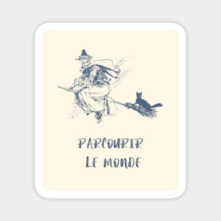 Cat travel the world Magnet