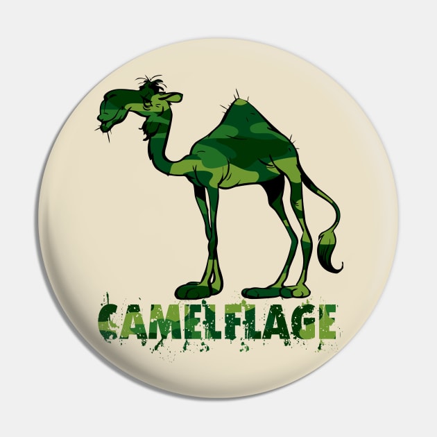 Camelflage Pin by DavesTees