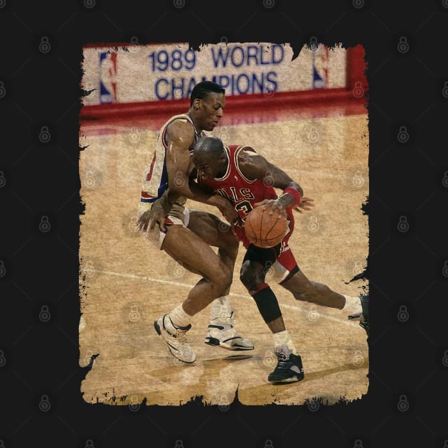 Dennis Rodman vs Michael Jordan, 1989 World Champions by Wendyshopart