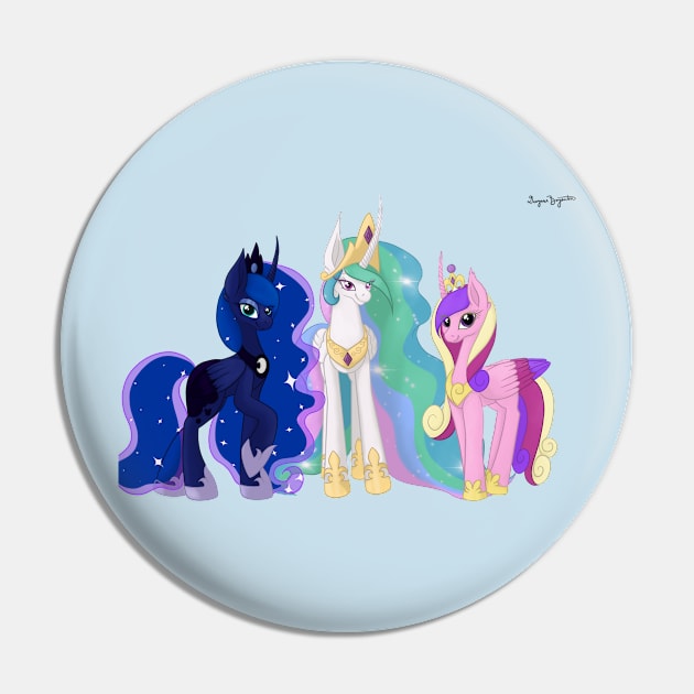 My Little Pony: Friendship is Magic Princesses Pin by Boyanton Designs