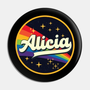 Alicia // Rainbow In Space Vintage Style Pin