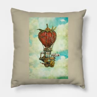 Strawberry Airship (no border) Pillow