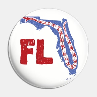 Distressed Florida Gadsden Snake Pin