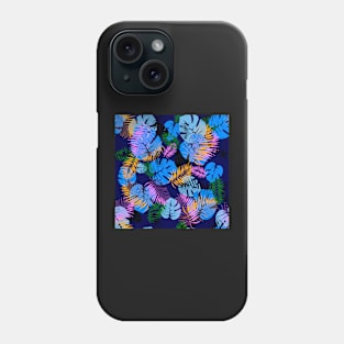 Blue hues botanical pattern Phone Case