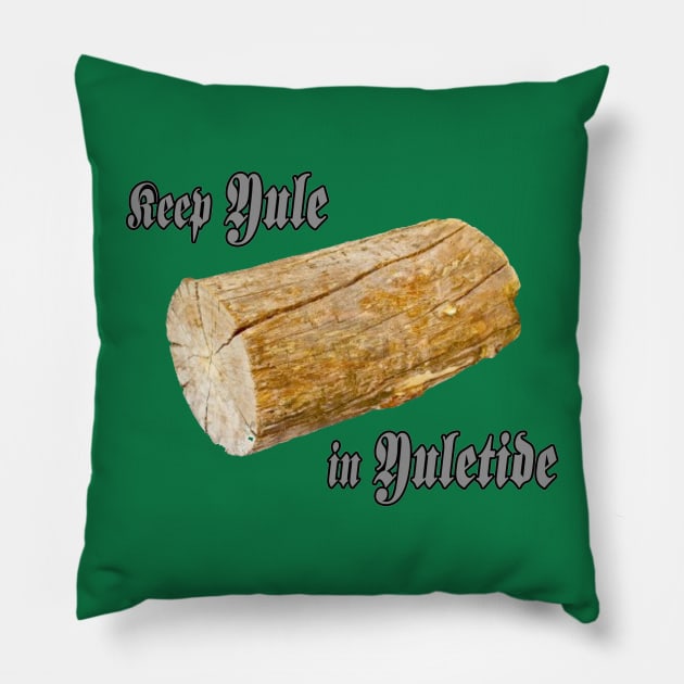 Asplenia Studios Keep Yule in Yuletide Pillow by AspleniaStudios