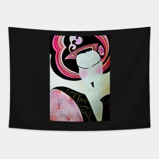 neon geisha Jacqueline Mcculloch Tapestry