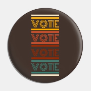 VOTE - Retro Repeat - Get Out The Vote Design Pin