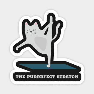 The Puurfect Stretch Cat Yoga T-shirt Magnet