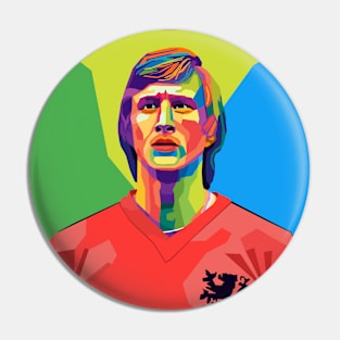 Johan Cruijff pop art Pin