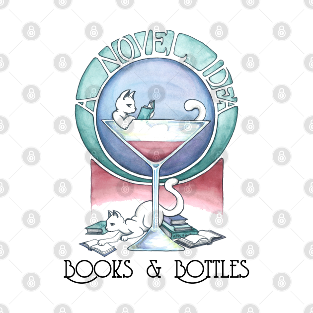 Books & Bottles Wine Pillow TeePublic