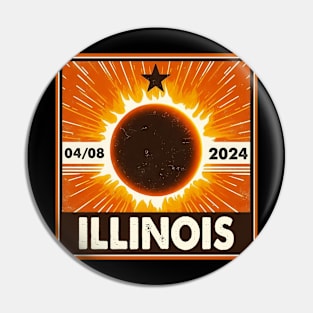 Illinois solar eclipse 2024 Pin