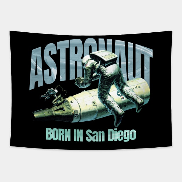 Astronaut Born In San Diego Tapestry by terilittleberids