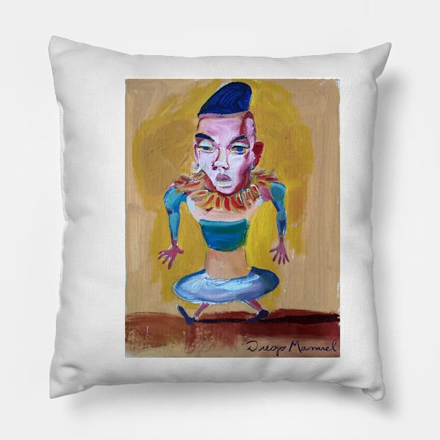 Clown, people from the neighborhood Pillow by diegomanuel