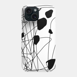 abstract black line art Phone Case