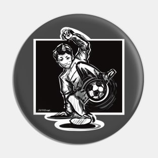 Freestyle Soccer Boy Pin