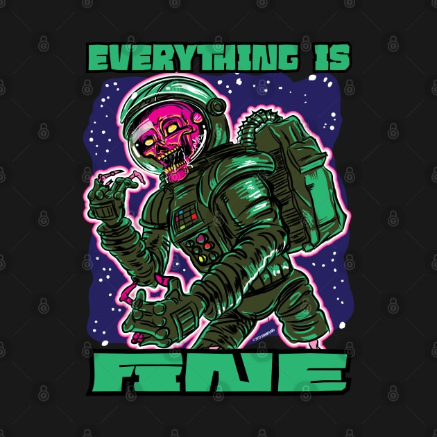 Everything is Fine Zombie Astronaut by eShirtLabs