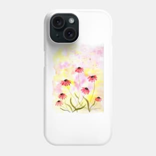 Coneflower Watercolor Illustration 2 Phone Case