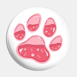 Paw Print - Jelly Red Pin