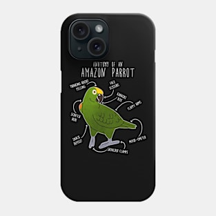 Yellow-crowned Amazon Parrot Anatomy Phone Case