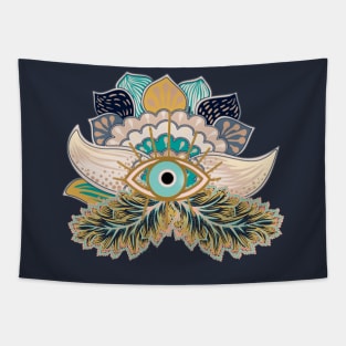 Vintage Evil Eye Karma Good Luck Charm Tapestry