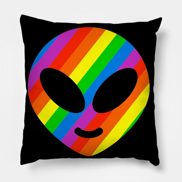 Gay pride alien Pillow by benchmark