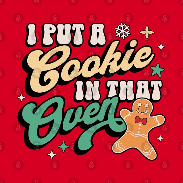 I Put A Cookie In That Oven Christmas Pregnancy Reveal Dad by OrangeMonkeyArt