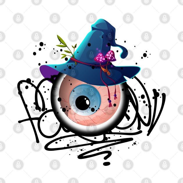 Monster Eye Witch Graffiti Style by Mister Graffiti