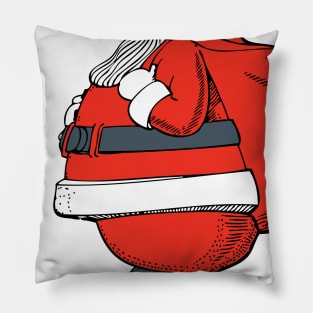 Skiing Santa Pillow