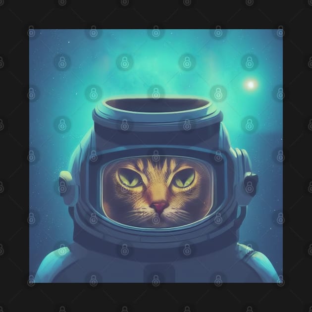 Funny Cat Space Astronaut Cute Cool Psychedelic by plainlyfashion