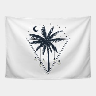 Lamps On The Palm Tree. Geometric Style Tapestry