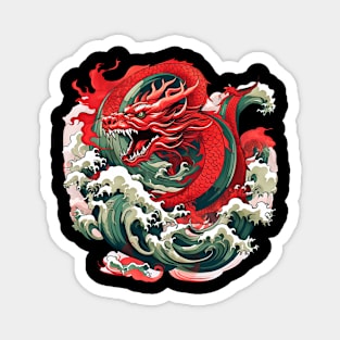 Red & Green Dragon Magnet