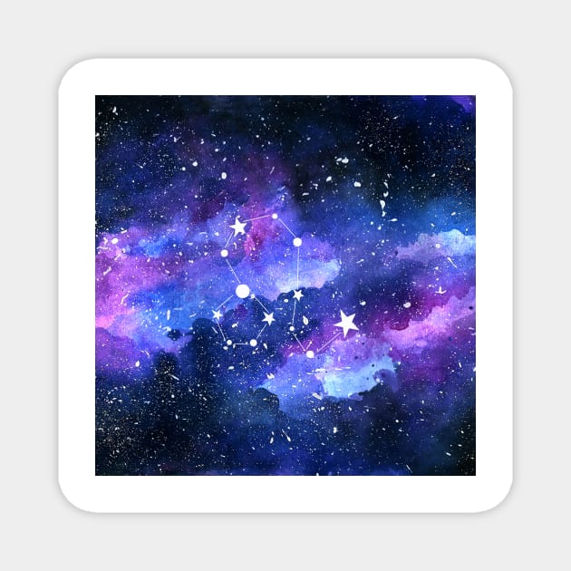 Galaxy Leo Star Sign Magnet by KathrinLegg