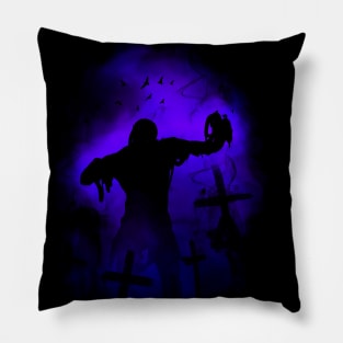 Graveyard Zombie Attack! Halloween Gift Pillow
