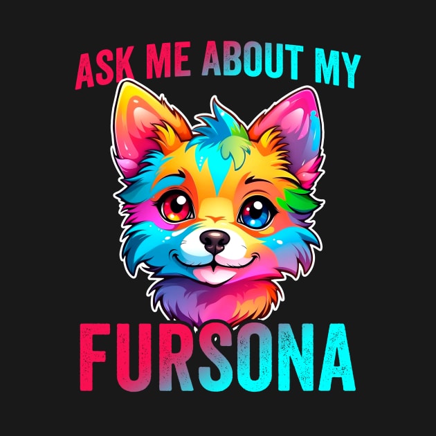 Ask Me About My Fursona Furry Fandom Art by Visual Vibes