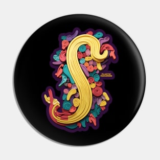 Plastic Macaroni Boho Trippy Hippy Orecchiette Pin