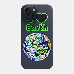 Electric Solar System I Love Earth Phone Case