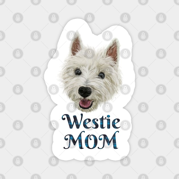 Womens Westie Mom Smiling West Highland Terrier Magnet by brodyquixote