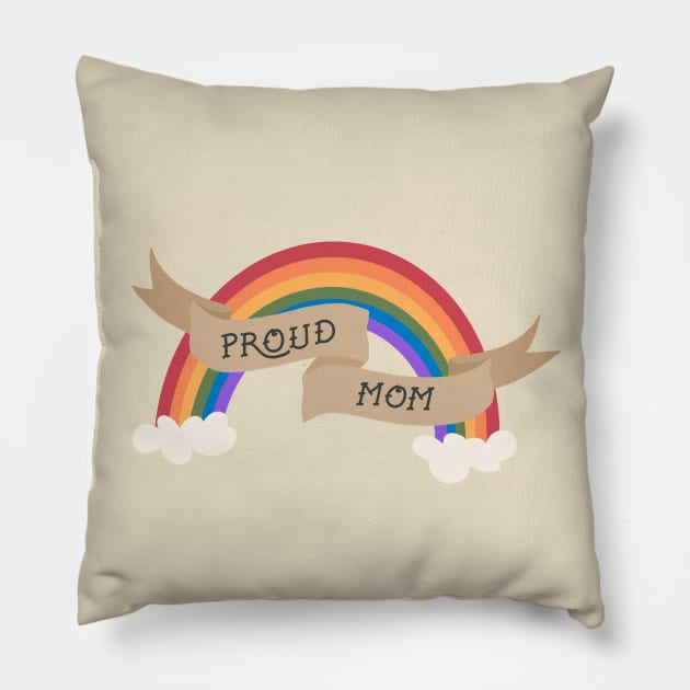 Proud Mom Pillow by Ollie Day Art