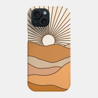 Boho Sunset Mountains Landscape Warm Colors Phone Case